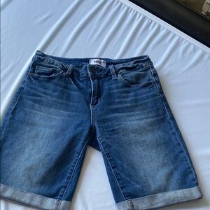 PAIGE Classic Indigo Denim Shorts